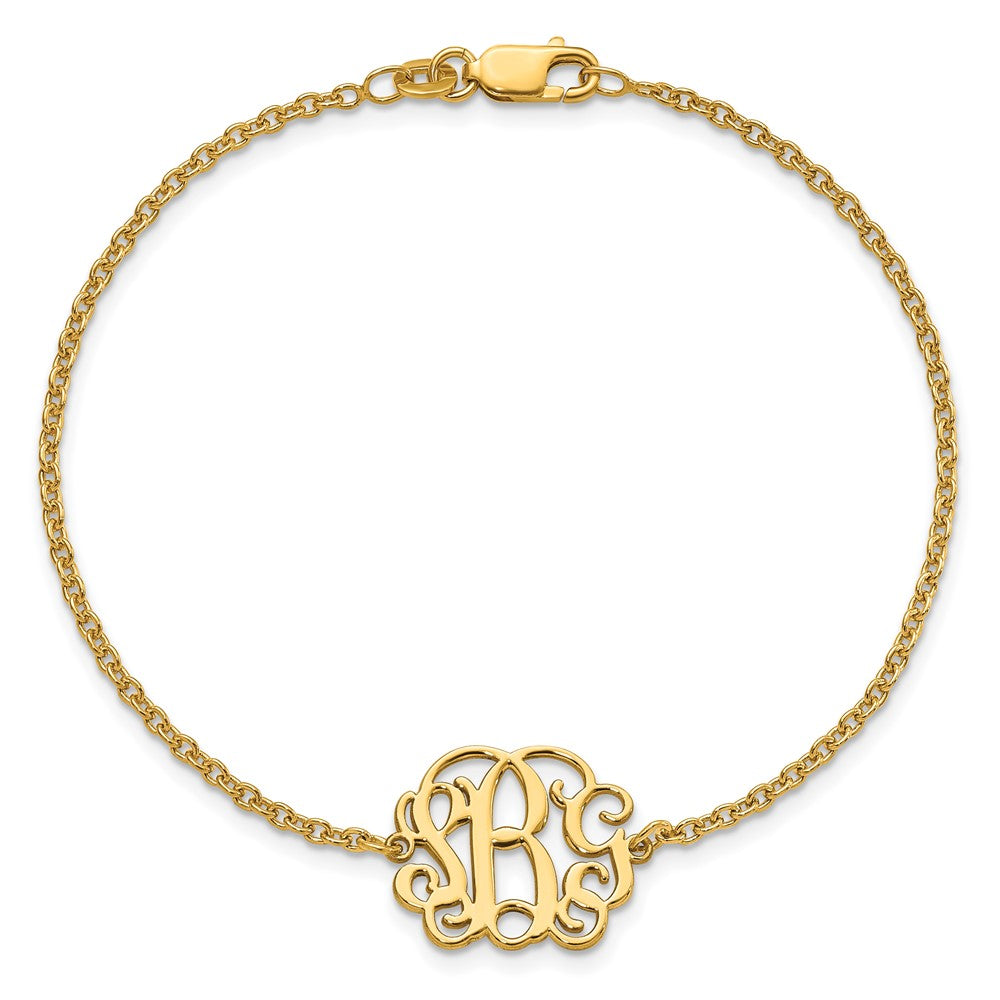 10k Yellow Gold Yellow Gold Monogram Bracelet