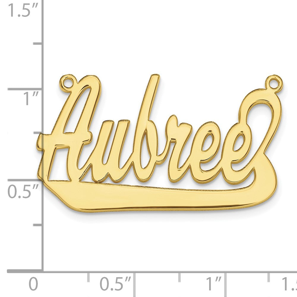 10k Yellow Gold Underlined Name Plate