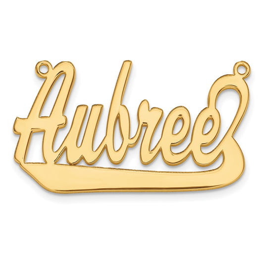 10k Yellow Gold Underlined Name Plate