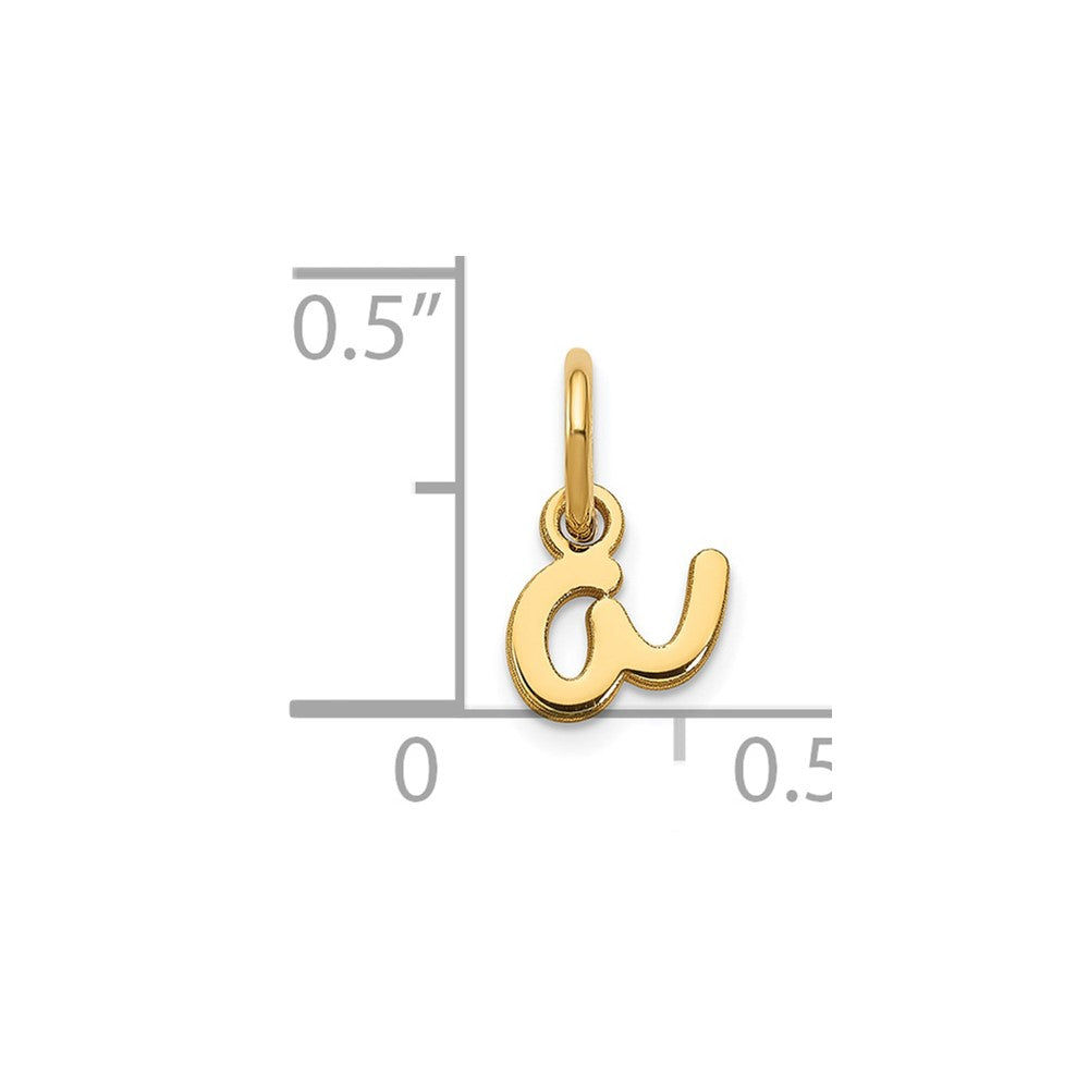 10KY Lower case Letter A Initial Charm