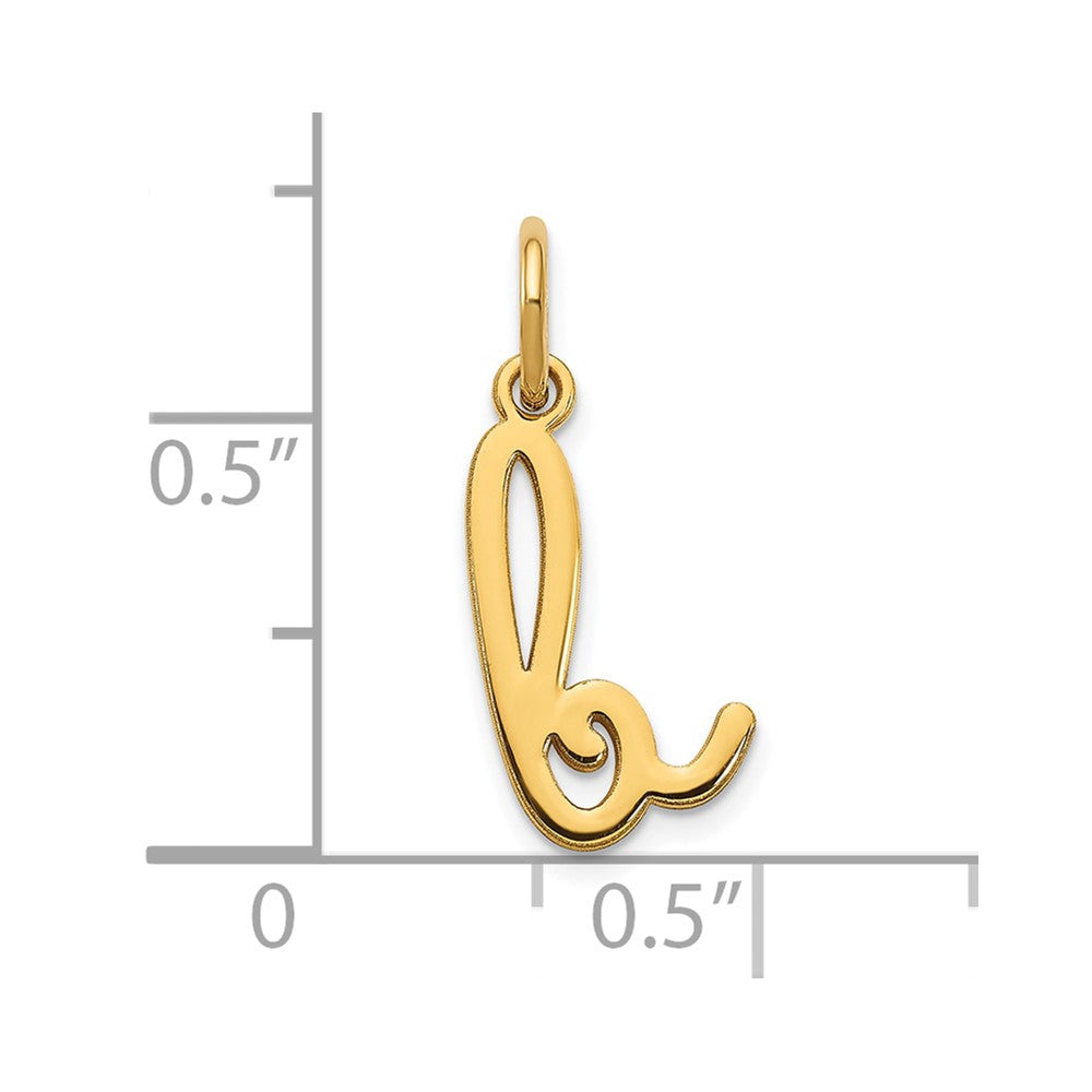 10KY Lower case Letter B Initial Charm