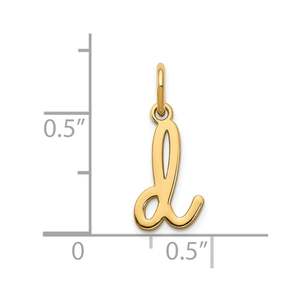 10KY Lower case Letter D Initial Charm