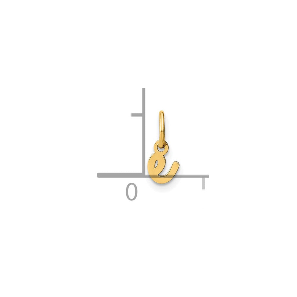10KY Lower case Letter E Initial Charm