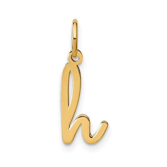 10KY Lower case Letter H Initial Charm