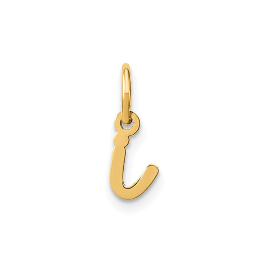 10KY Lower case Letter I Initial Charm