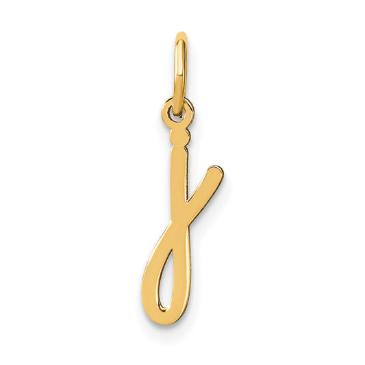 10KY Lower case Letter J Initial Charm