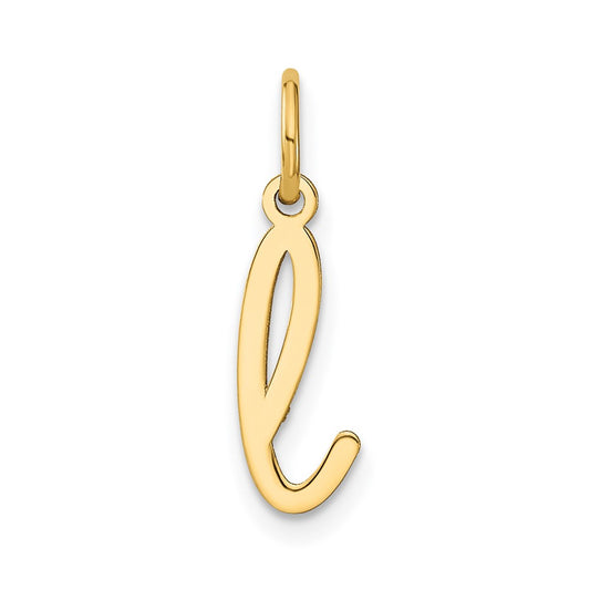 10KY Lower case Letter L Initial Charm