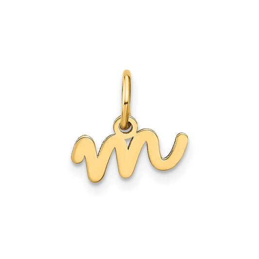10KY Lower case Letter M Initial Charm