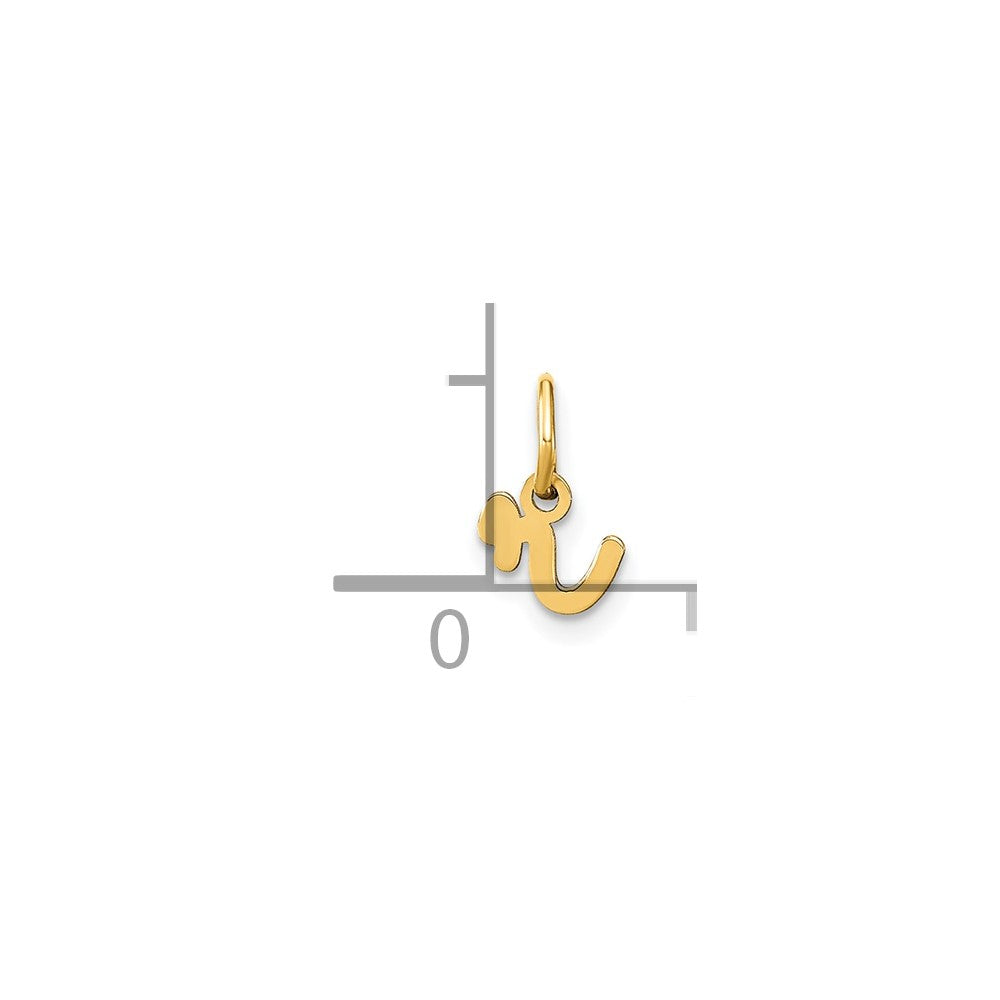 10KY Lower case Letter R Initial Charm