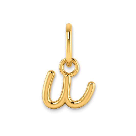 10KY Lower case Letter U Initial Charm