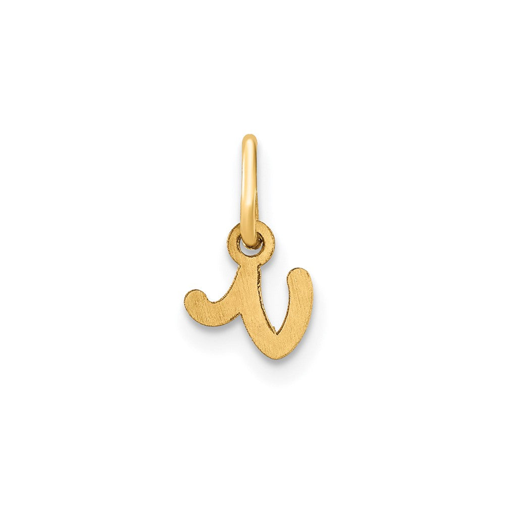 10KY Lower case Letter V Initial Charm