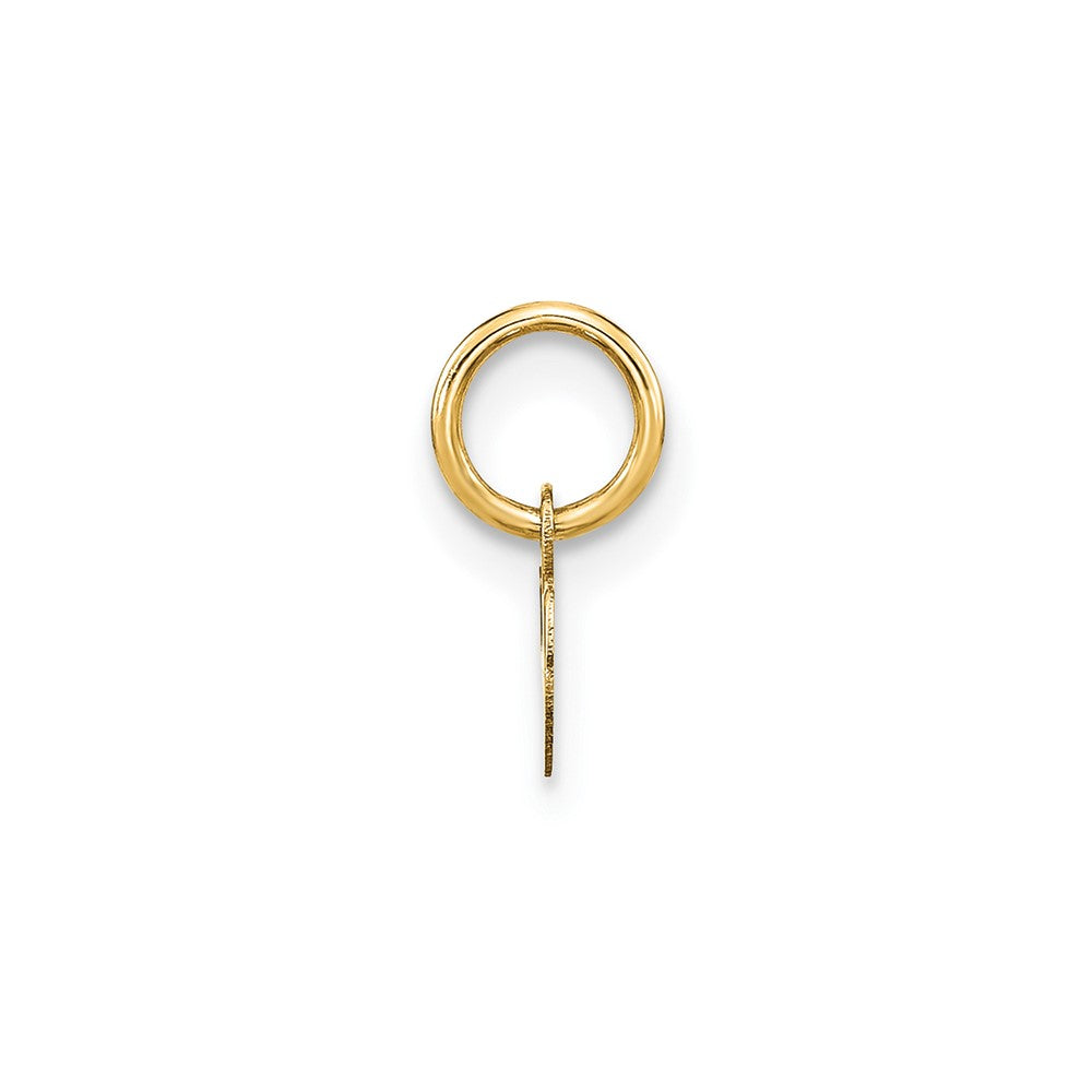 10KY Lower case Letter W Initial Charm