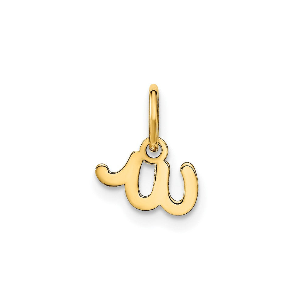 10KY Lower case Letter W Initial Charm