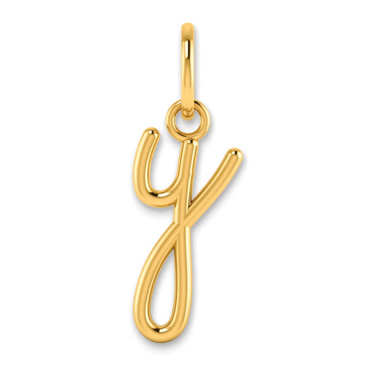 10KY Lower case Letter Y Initial Charm