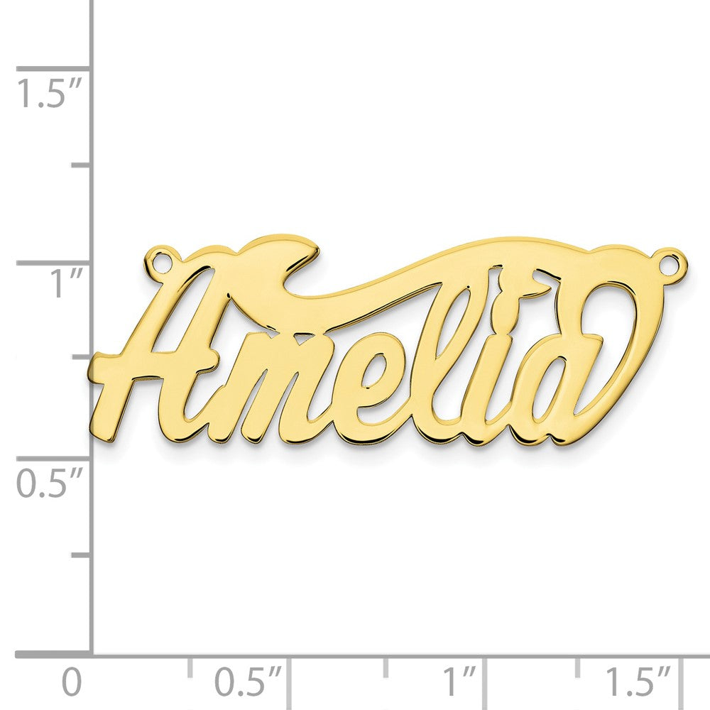 10k Yellow Gold  Polished Name Plate