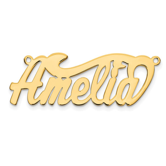 10k Yellow Gold  Polished Name Plate
