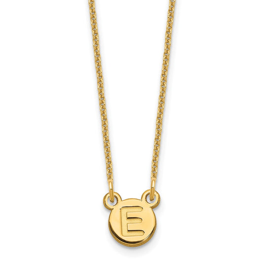 10k Yellow Gold 1 Letter Bubble Necklace