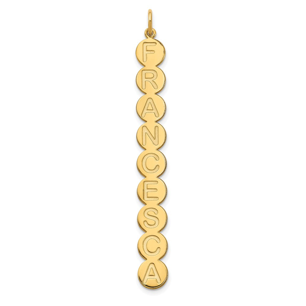 10k Yellow Gold 9 Letter Bubble Pendant