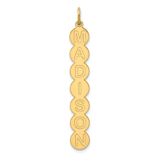 10k 7 Letter Bubble Pendant