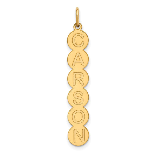 10k Yellow Gold  6 Letter Bubble Pendant