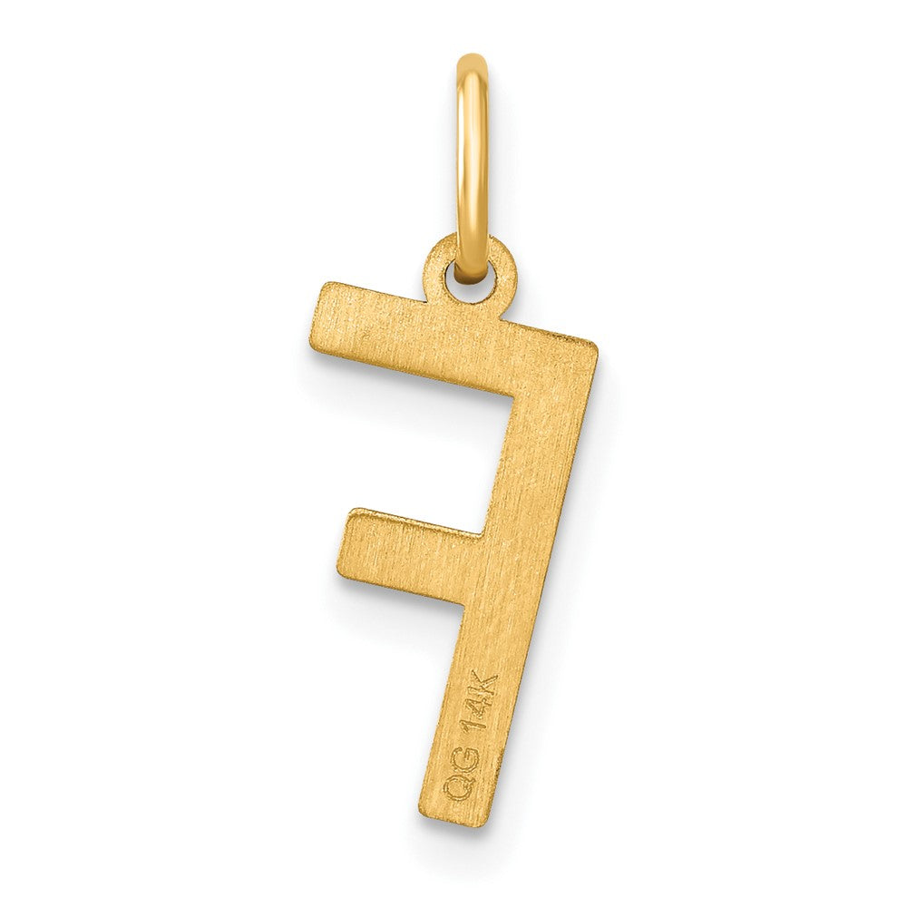 10k Yellow Gold Letter F Initial Pendant