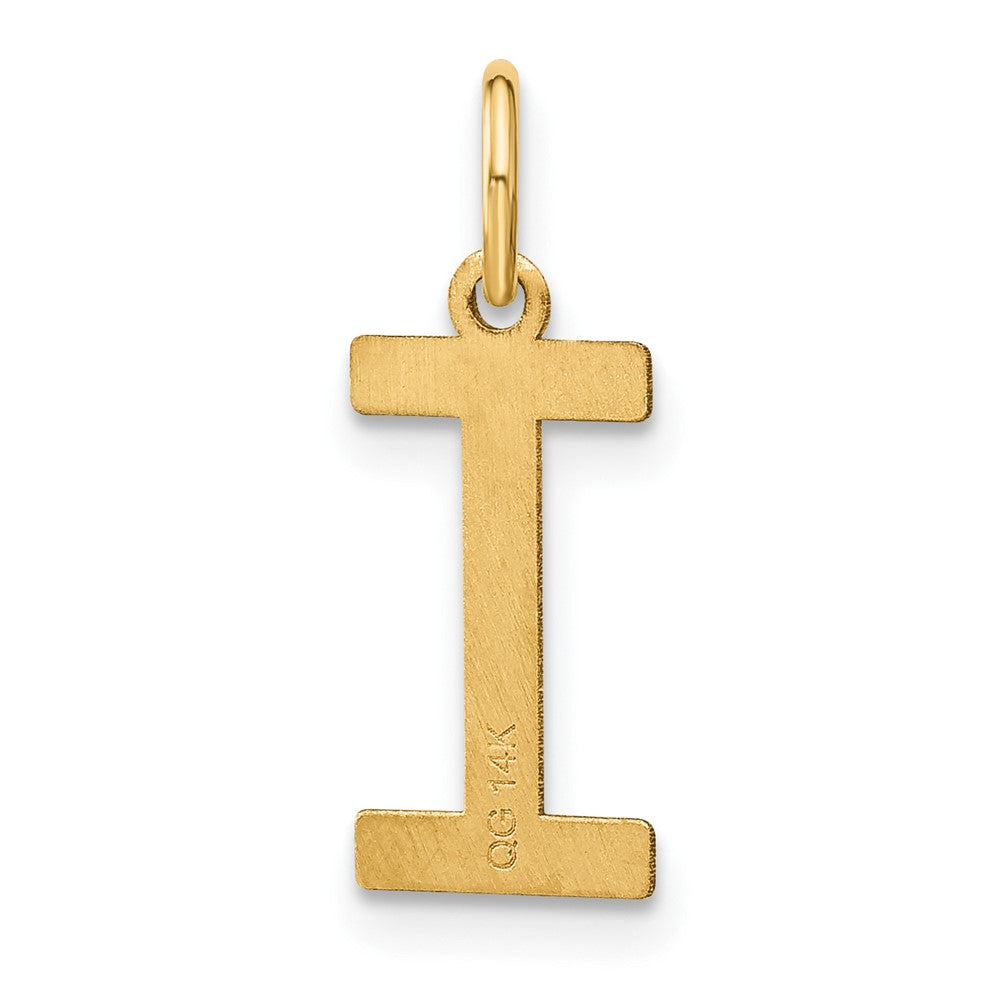 10k Yellow Gold Letter I Initial Pendant