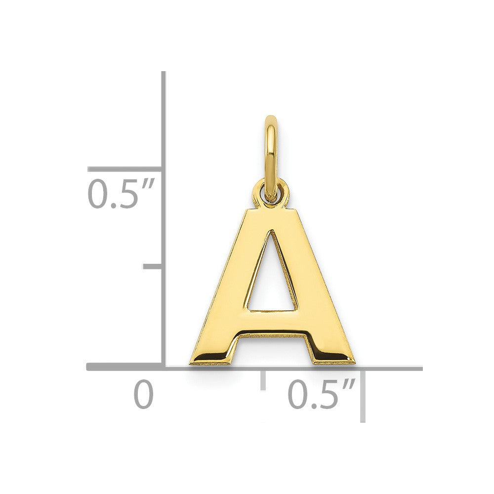 10ky Letter A Initial Pendant