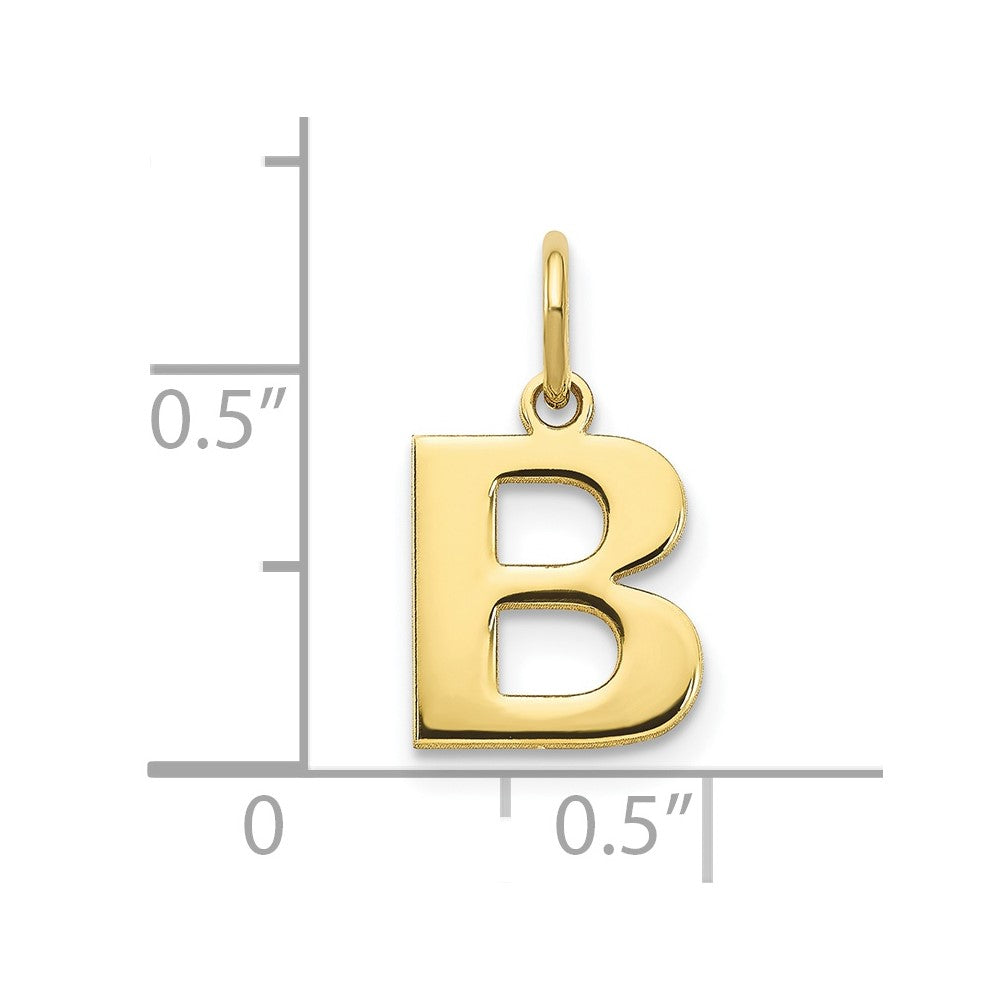 10ky Letter B Initial Pendant
