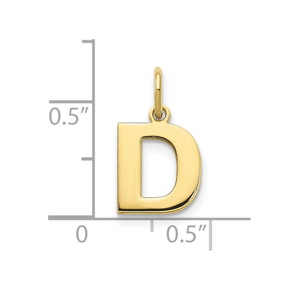 10ky Letter D Initial Pendant