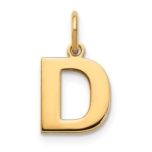 10ky Letter D Initial Pendant