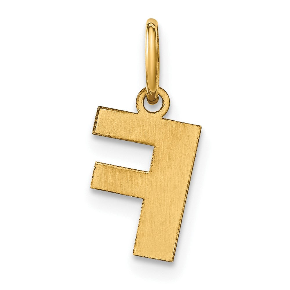 10ky Letter F Initial Pendant