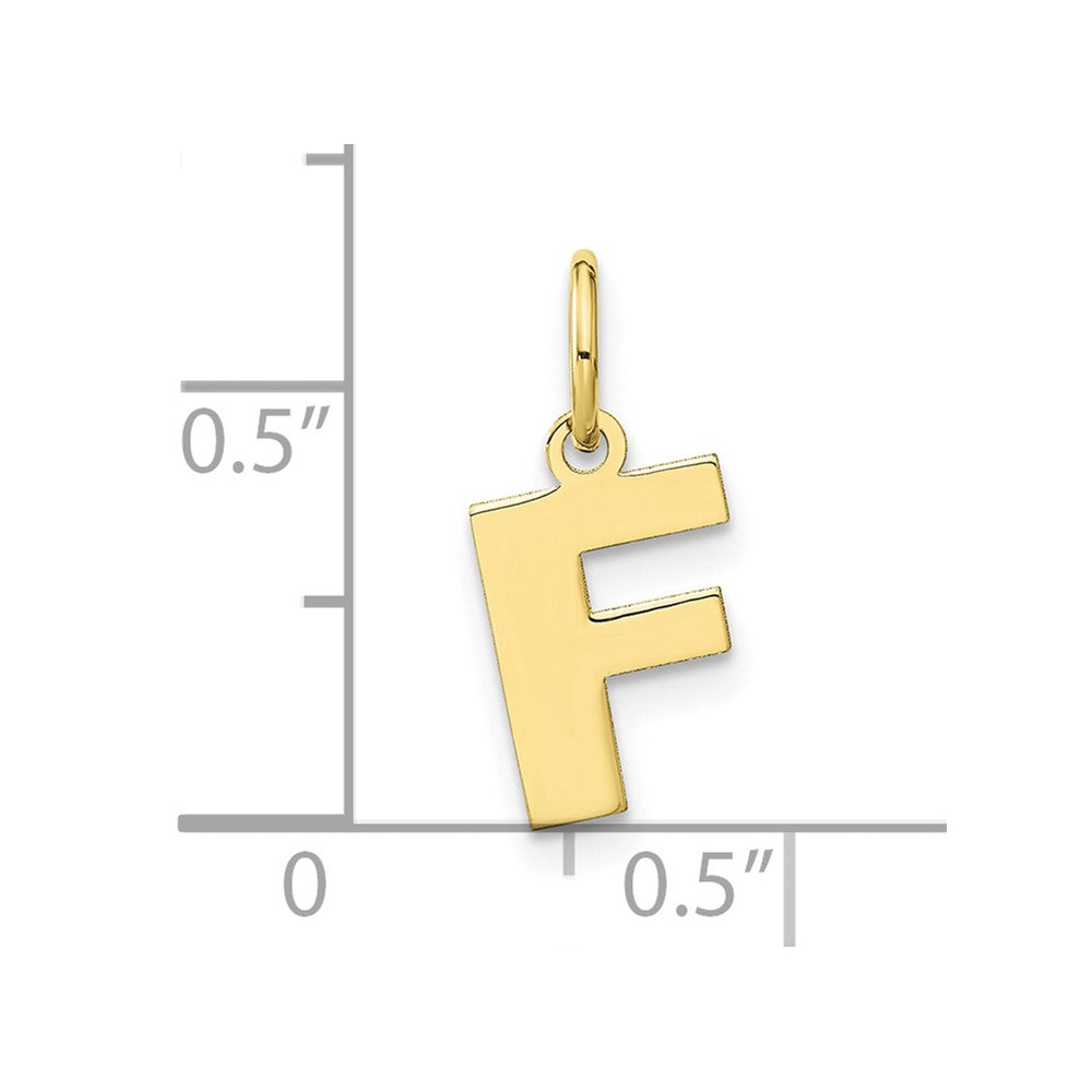 10ky Letter F Initial Pendant