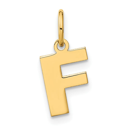 10ky Letter F Initial Pendant