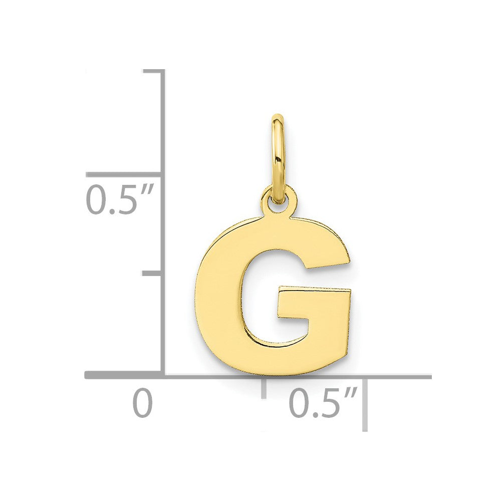 10ky Letter G Initial Pendant
