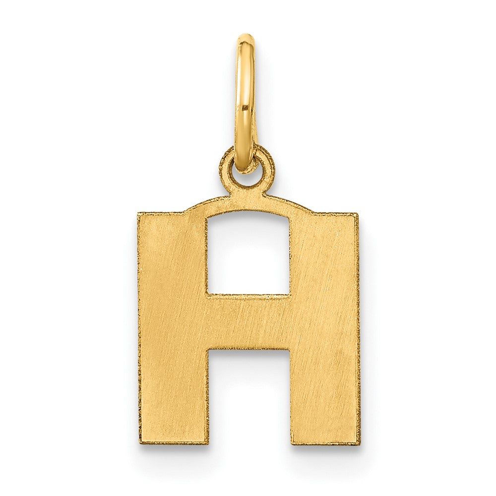 10ky Letter H Initial Pendant