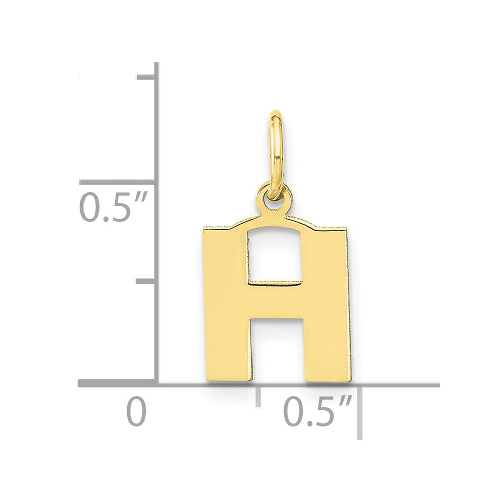 10ky Letter H Initial Pendant