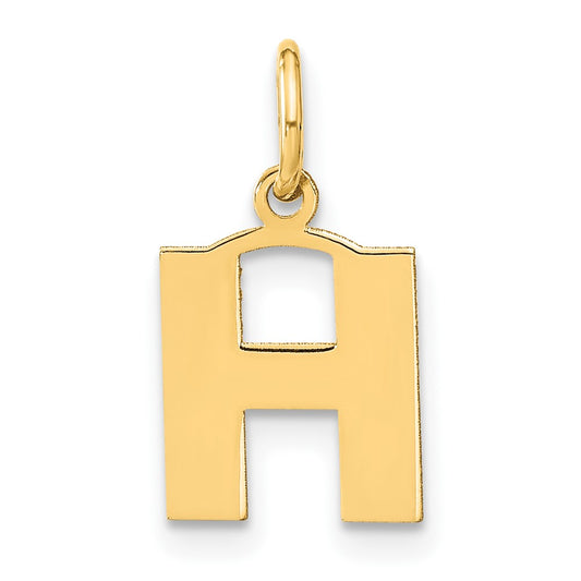 10ky Letter H Initial Pendant