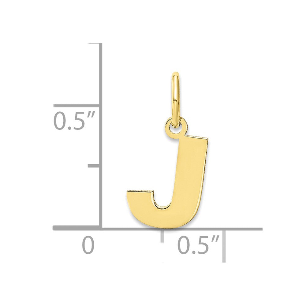 10ky Letter J Initial Pendant