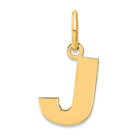 10ky Letter J Initial Pendant