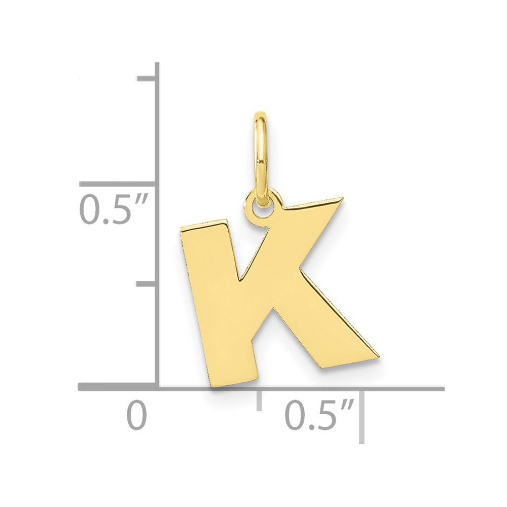 10ky Letter K Initial Pendant