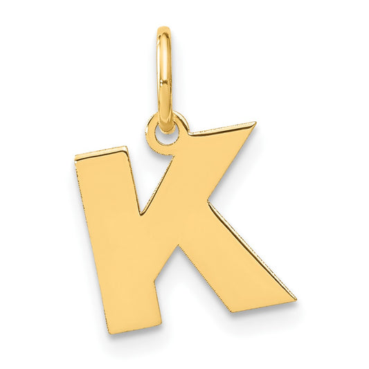 10ky Letter K Initial Pendant