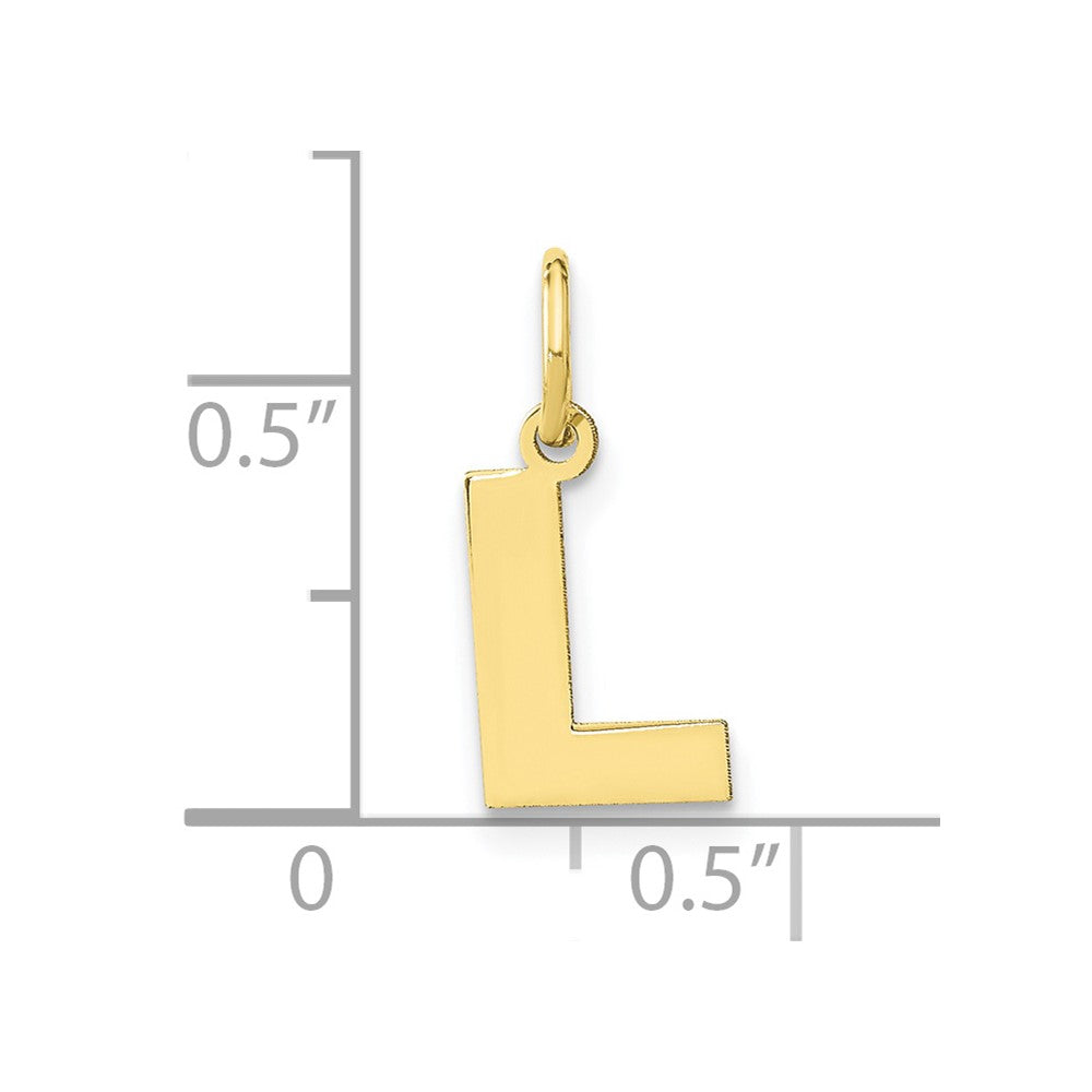 10ky Letter L Initial Pendant