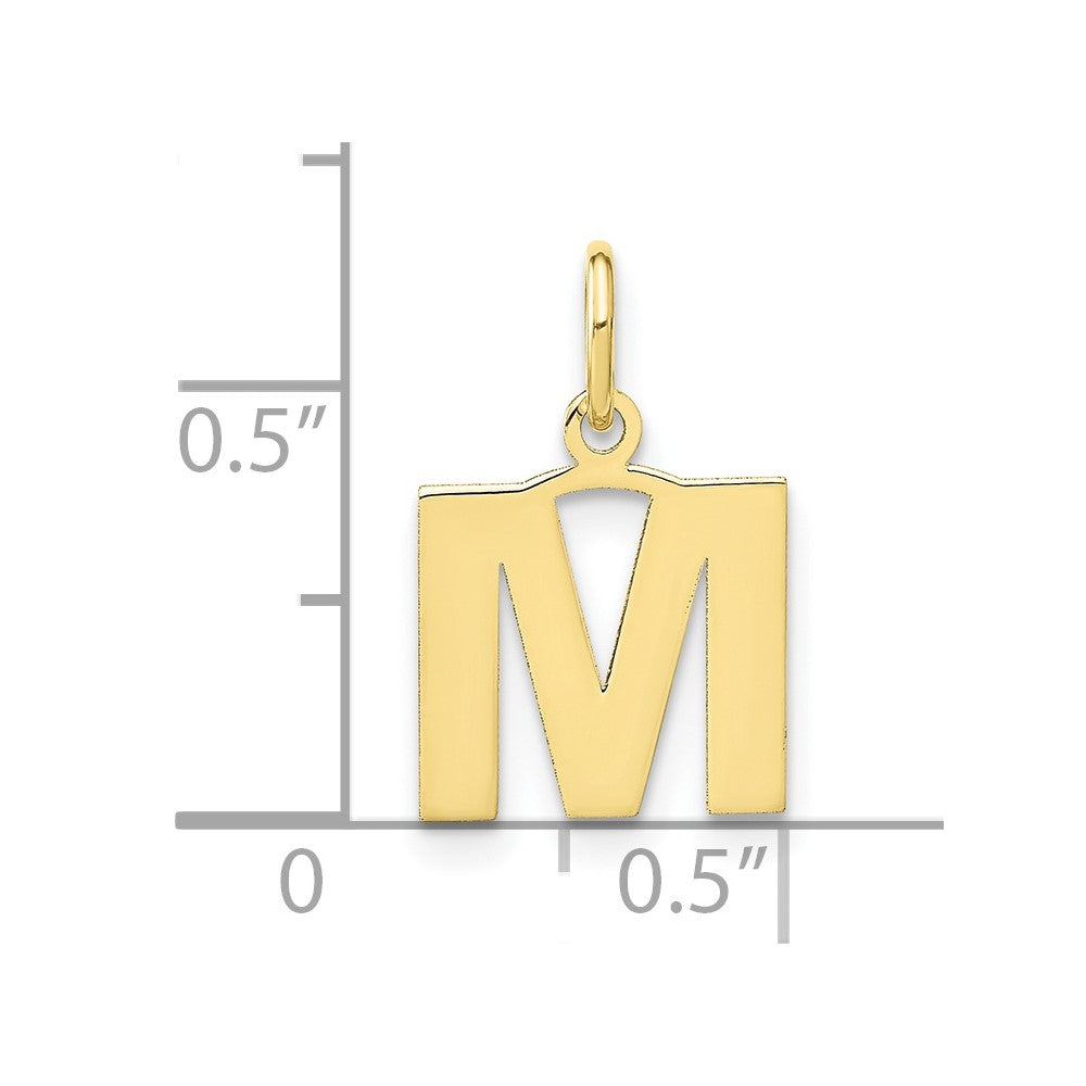 10ky Letter M Initial Pendant