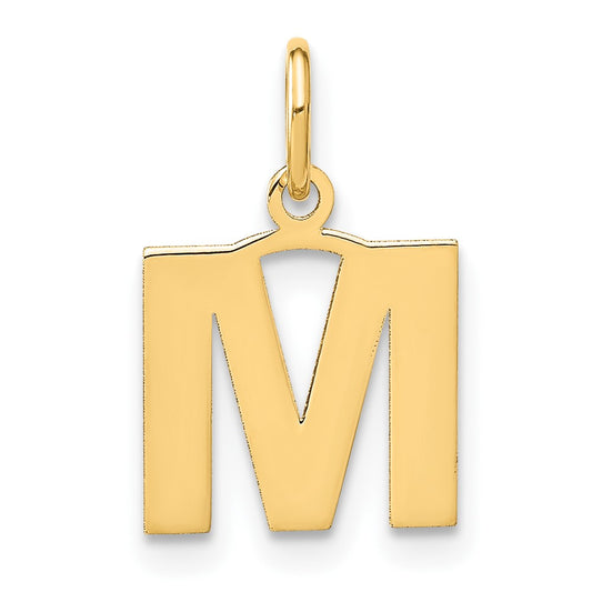 10ky Letter M Initial Pendant