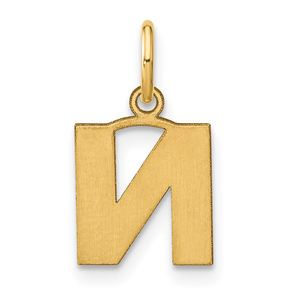 10ky Letter N Initial Pendant