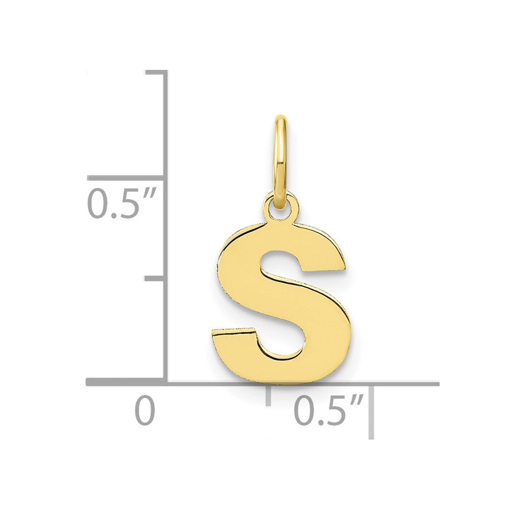 10ky Letter S Initial Pendant