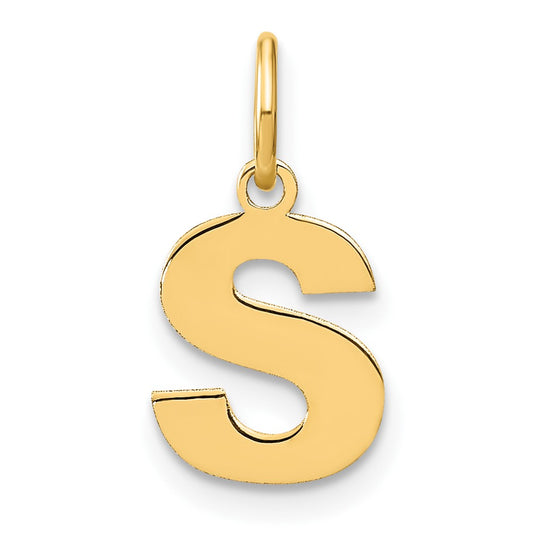 10ky Letter S Initial Pendant