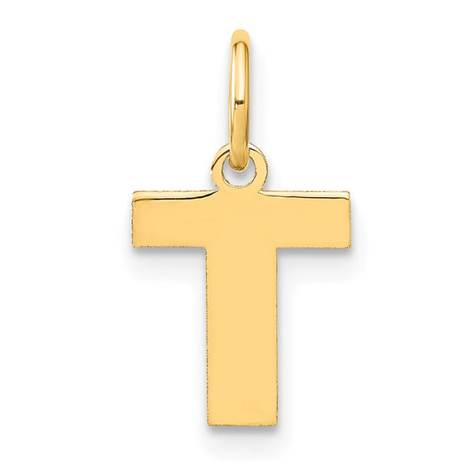 10ky Letter T Initial Pendant