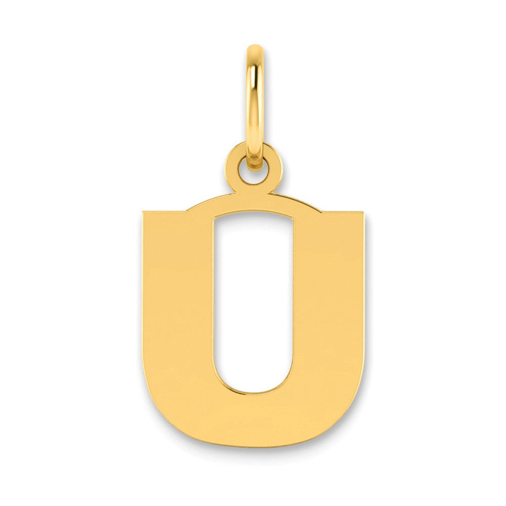 10ky Letter U Initial Pendant