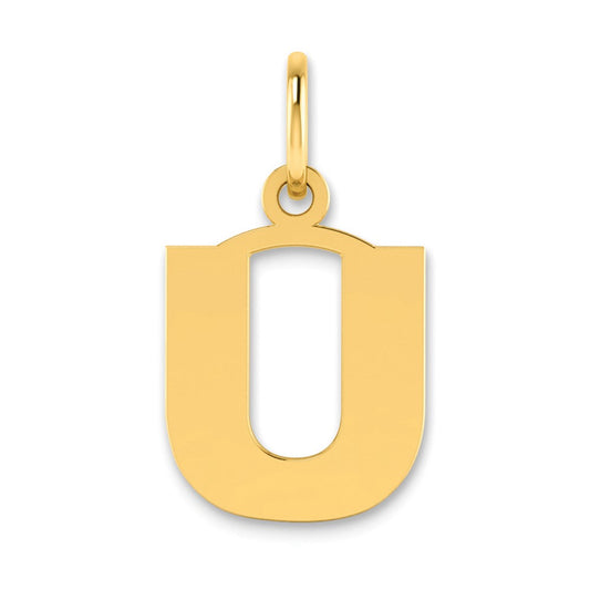 10ky Letter U Initial Pendant